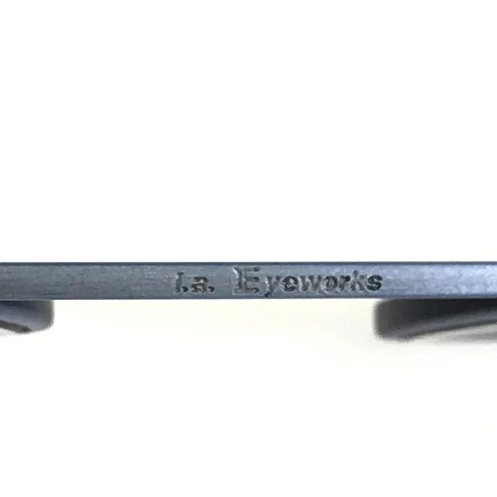 Vintage I.a. Eyeworks Clip On Sunglasses for NOMO Matte Blue Frames Gray Lenses
